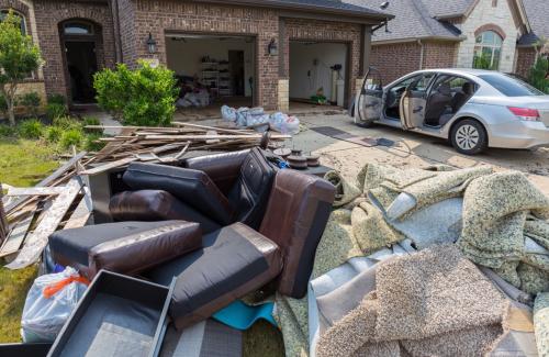 Destroyed furniture outside of house