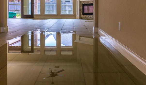 Minor flooding in a house