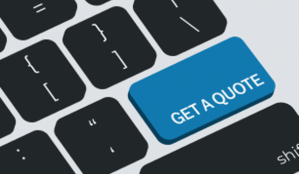 Computer keyboard with get a quote button