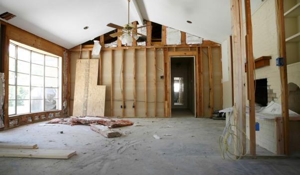 Interior of home under construction