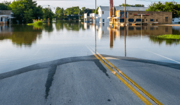 Flooded street